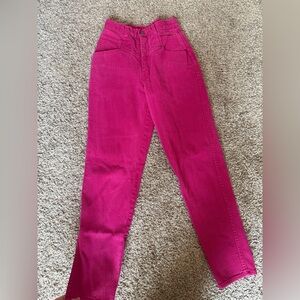 Barbie Pink Cropped Bareback Express Corduroy Pants